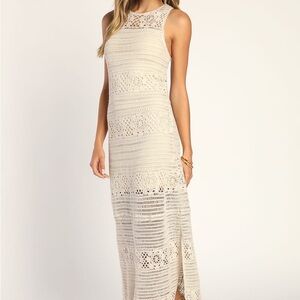 BB Dakota - Cream Crochet Maxi Dress